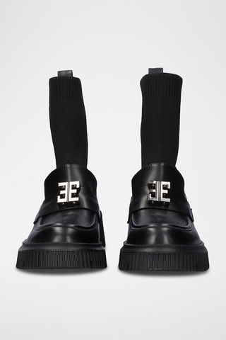 Mocassins à talons montants - Noir