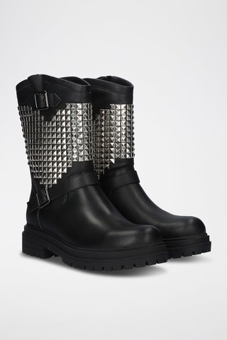 Bottines en cuir - Noir