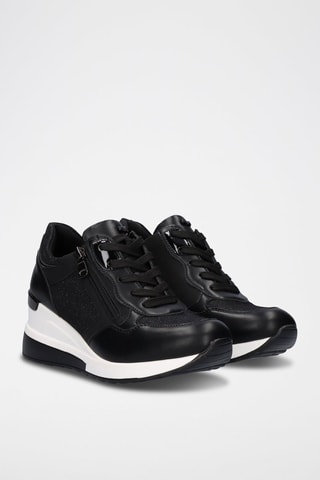 Sneakers con zeppa - Nero