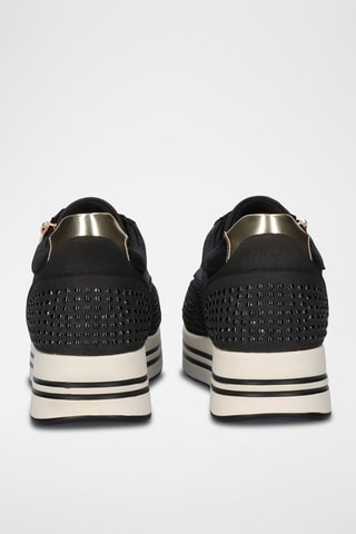 Sneakers platform - Bianco, dorato e nero