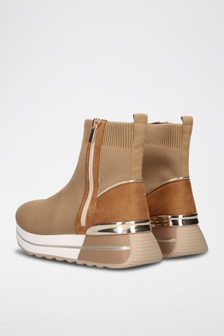 Sneakers a calza - Cammello