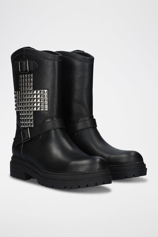 Bottines en cuir - Noir