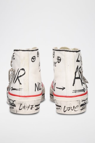 Sneakers montantes - Blanc et noir