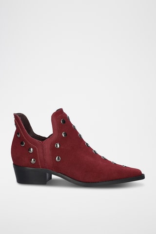Bottines en nubuck - Bordeaux