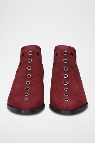 Bottines en nubuck - Bordeaux