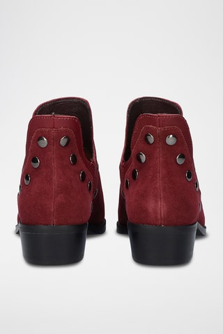 Bottines en nubuck - Bordeaux