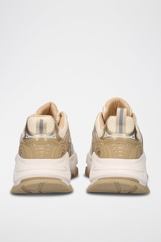 Baskets plateformes en cuir  - Gris