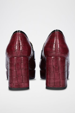 Mocassini con tacco - Rosso