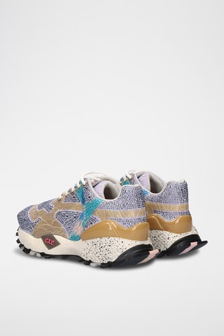 Sneakers en cuir - Doré et violet