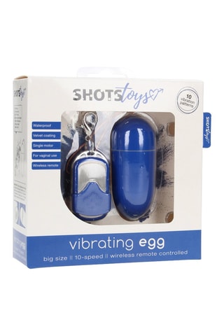 Œuf vibrant à télécommande Bleu - 8 cm