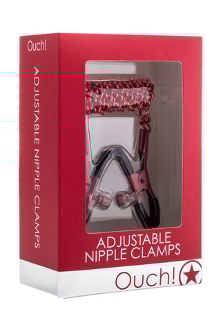 Pince-tétons avec chaîne Rouge