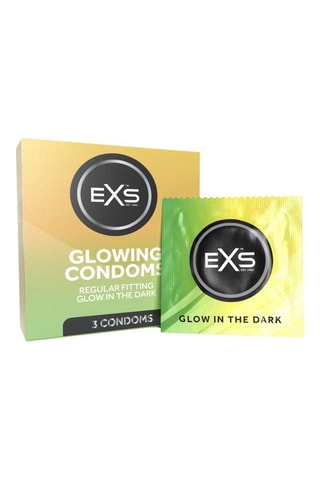 3 préservatifs Glowing - 54 mm