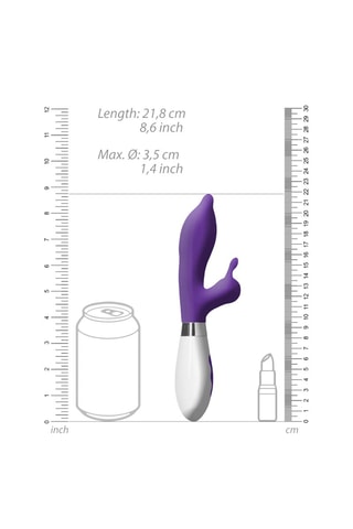 Vibromasseur et stimulateur de clitoris Adonis - 
Violet - 21,8 cm
