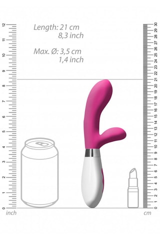 Vibromasseur Rabbit Achilles - Rose - 21 cm