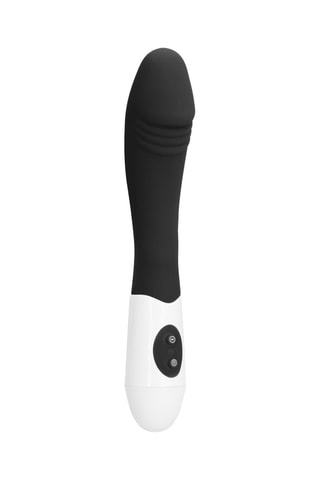 Vibromasseur Ribbed Noir - 19 cm