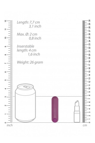 Vibromasseur rechargeable 7,7 cm - Violet