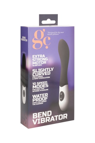 Vibromasseur waterproof Bend - Noir et blanc - 11,9 cm