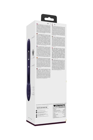 Vibromasseur Rabbit avec simulation point G Mika - Violet - 23,2 cm