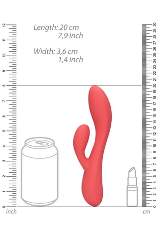 Vibromasseur Ultra Soft Rabbit - Corail - 12 cm