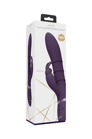 Vibromasseur Rabbit Point G Sora - Violet - 24,2 cm