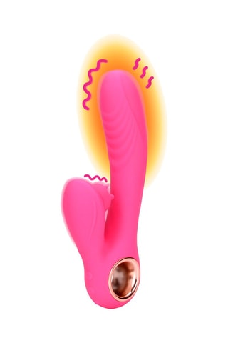 Vibromasseur Rabbit Loveline by Shots - Fuchsia - 13,5 cm