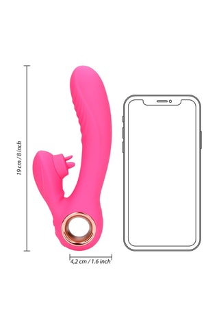 Vibromasseur Rabbit Loveline by Shots - Fuchsia - 13,5 cm