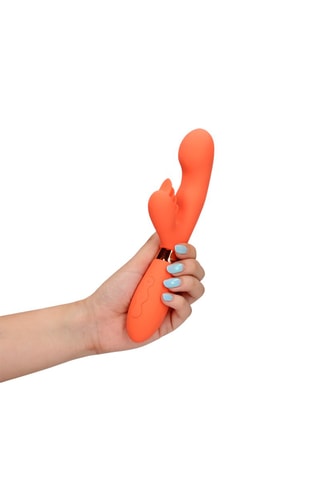 Vibromasseur Rabbit Loveline by Shots - Orange - 9 cm