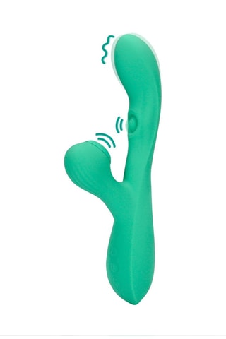 Vibromasseur Rabbit Loveline by Shots - Vert - 12,5 cm