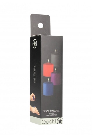 4 bougies BDSM Noir et violet