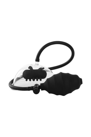 Pompe vagin vibrante - Transparent et noir