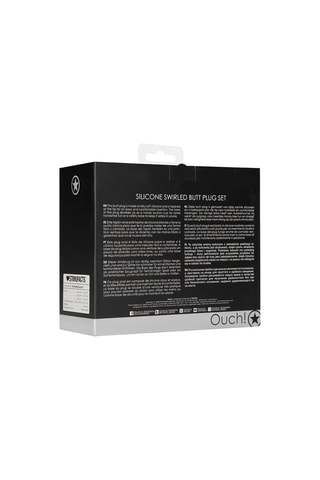 3 plugs anaux - Noir - 5,2 / 6,6 / 8,3 cm