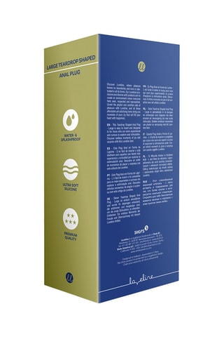 Grand plug anal waterproof Loveline - Bleu - 12,2 cm