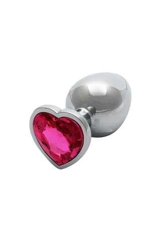 Plug anal Argenté et noir - 9,3 x 4 cm