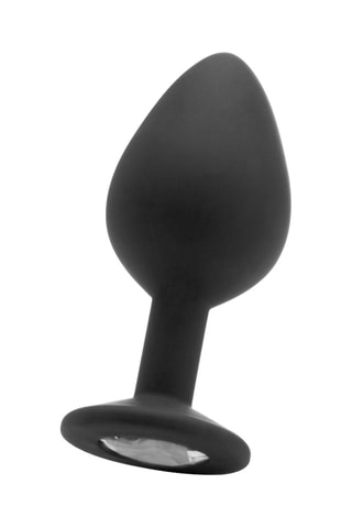 Plug anal Noir et argenté - 8 x 3,5 cm