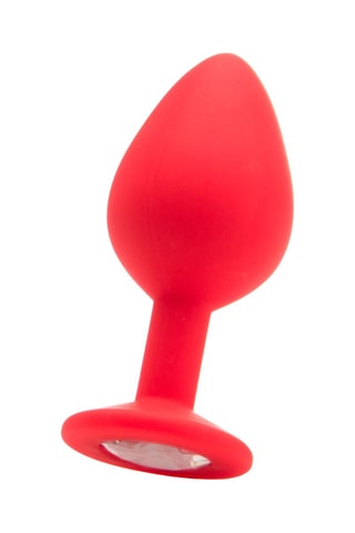 Plug anal Rouge et argenté - 8 x 3,5 cm