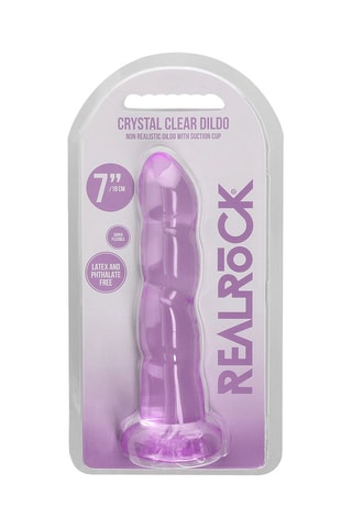 Godemiché Crystal Clear - Violet - 17,2 cm