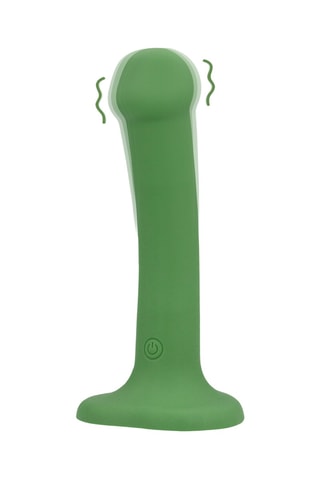 Godemichet vibrant Loveline vert - 14,8 cm