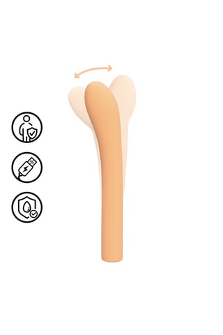 Vibromasseur point G fingering peach fuzz - 20 cm