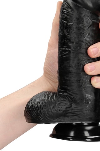 Godemichet réaliste RealRock noir - 16,5 cm