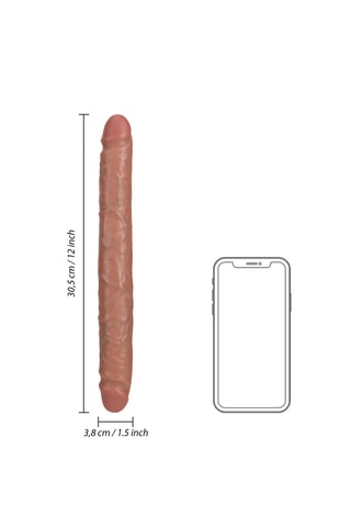 Dildo réaliste RealRock marron - 30,5 cm