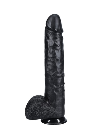 Godemiché Crystal Clear - Noir - 20 cm