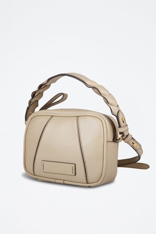 Bolso para cámara de fotos de piel Brigida - Beige