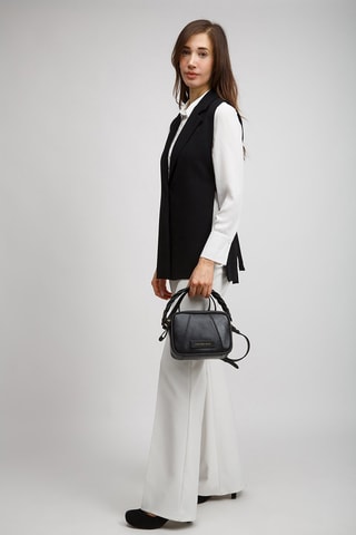 Bolso para cámara de fotos de piel Brigida - Negro