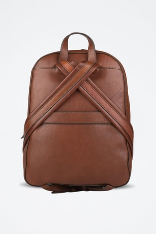 Mochila de piel Cesare - Marrón 