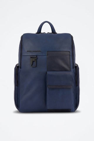 Mochila de piel - Azul oscuro