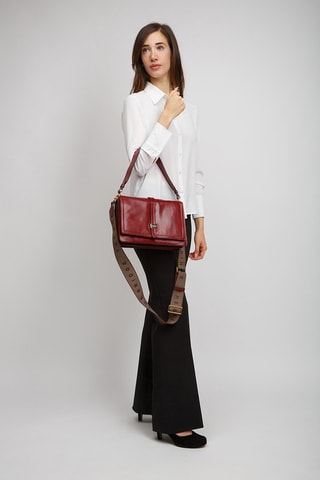 Bolso de piel Beatrice - Rojo