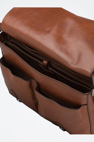 Bandolera de piel Cesare - Marrón 