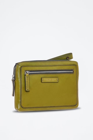 Cartera de piel - Caqui