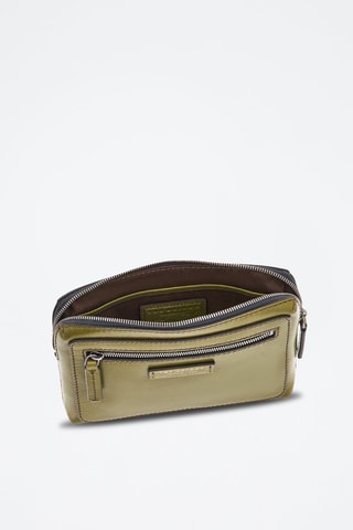 Cartera de piel - Caqui