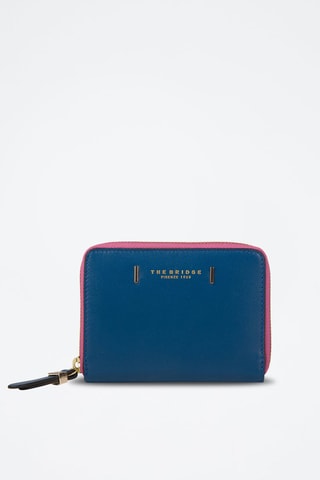 Cartera de piel Chiara - Azul oscuro